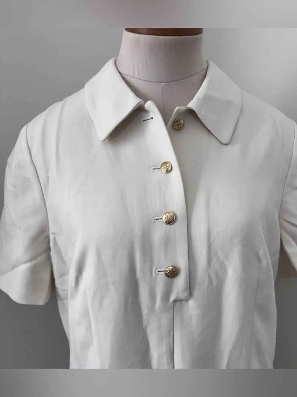 J Crew 12 Parc Dress in Four-Season Stretch ~ Cream Beige Classic Timeless
